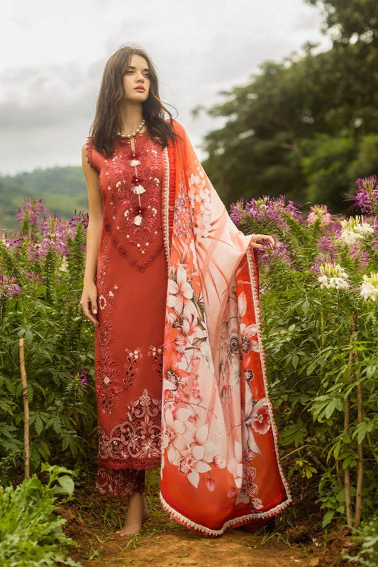 Lawn - 3PC Embroidered Shirt with Digital Printed Jacquard Dupatta - 1175 - Sapphire Studios