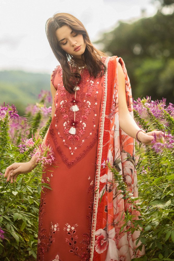 Lawn - 3PC Embroidered Shirt with Digital Printed Jacquard Dupatta - 1175 - Sapphire Studios